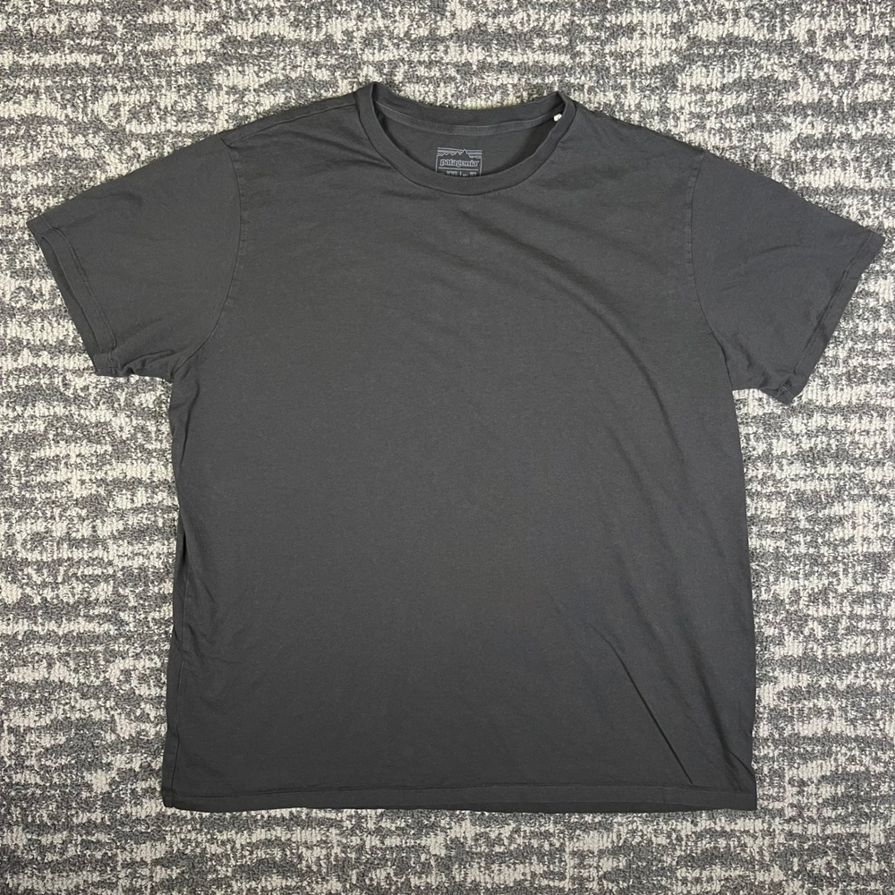 Patagonia T-Shirt Mens XL Black Organic Cotton Short Sleeve Crewneck